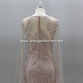 new lace african bridesmaid dress high quality pink long dress